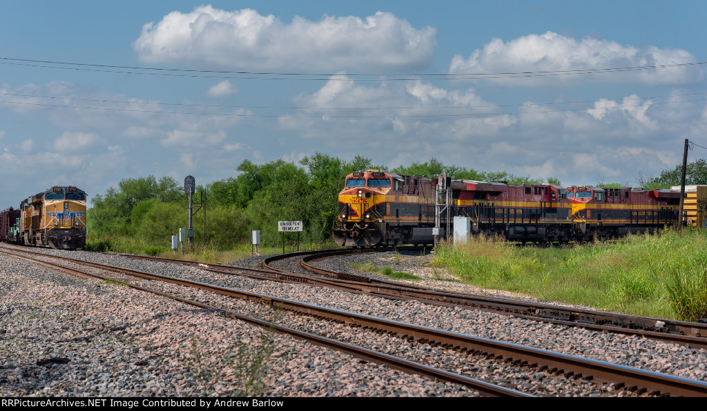 KCS Heading North on UPs Brownsville Sub